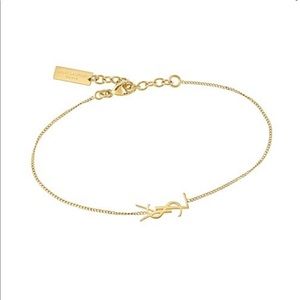 YSL Logo Thin Chain Bracelet